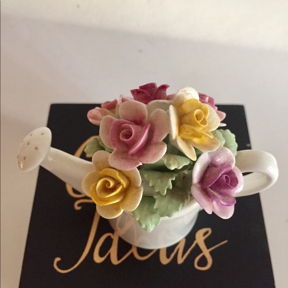 Miniature Watering Can Ceramic Collectible Decor Vintage - Picture 2 of 5